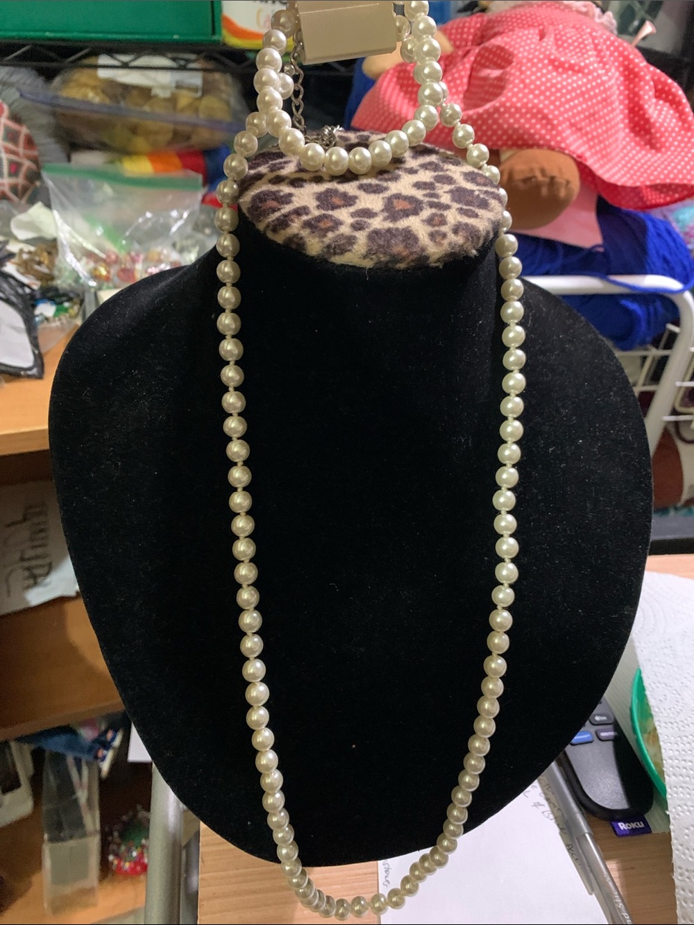 Timeless Ivory Faux Pearl Strand Necklace & Bracelet Set